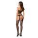 Бодістокінг Passion BS049 black, комбінезон, імітація топа, панчох і пояса 109417 фото 5