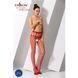 Эротические колготки-бодистокинг Passion S021 red, в крупную сетку с высоким пояском 100816 фото 2