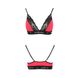 Еластичний топ з мереживом Passion PS001 TOP L, red-black 102178 фото 4