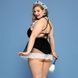 Костюм секс-покоївки JSY &laquo;Гаряча Кері&raquo; Plus Size Black, боді, спідниця, чокер, головний убір, мітелк 106421 фото 2