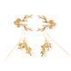 Затискачі для сосків LOCKINK SEVANDA Stag Adjustable Nipple Clamps, золотисті, зі знімними підвіскам 110037 фото 4