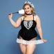 Костюм секс-покоївки JSY &laquo;Гаряча Кері&raquo; Plus Size Black, боді, спідниця, чокер, головний убір, мітелк 106421 фото 1