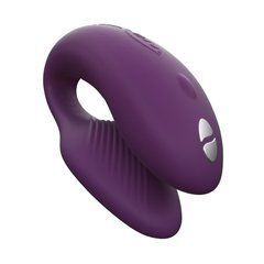 Смарт-вібратор для пар We-Vibe Chorus Purple, сенсорне керування вібраціями стисненням пульта 104888 фото