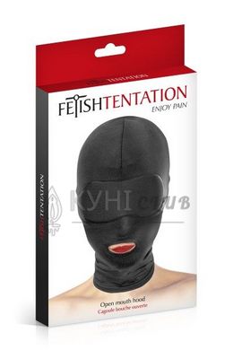 Капюшон для БДСМ з відкритим ротом Fetish Tentation Open Mouth Hood 103828 фото