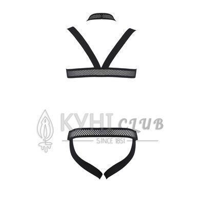 Комплект чоловічої білизни з кріпленнями Passion 043 JACOB S/M Black, труси, шлейки 105578 фото