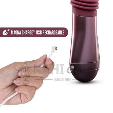 Пульсатор для точки G Blush Temptasia &ndash; Trixie Thrusting Dildo &ndash; Wine Red, 3 скорости 106849 фото