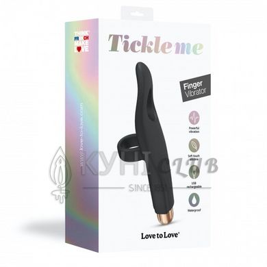 Вібратор на палець Love To Love Tickle me - BLACK ONYX перезаряджається, 3 варіанти використання 103010 фото