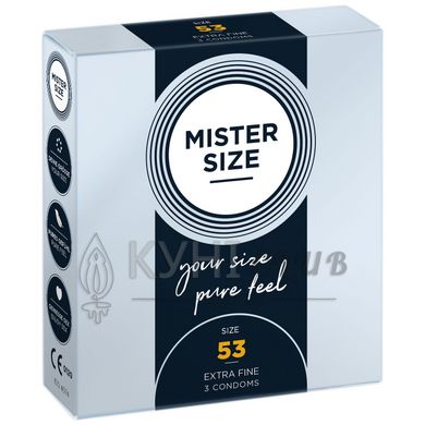 Презервативи Mister Size - pure feel - 53 (3 condoms), товщина 0,05 мм 105948 фото