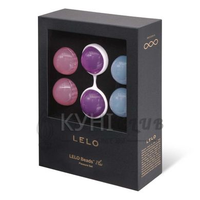 Набір вагінальних кульок LELO Beads Plus, діаметр 3,5 см, змінне навантаження 2х28, 2х37 та 2х60 г 106050 фото