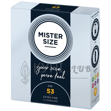 Презервативи Mister Size - pure feel - 53 (3 condoms), товщина 0,05 мм 105948 фото