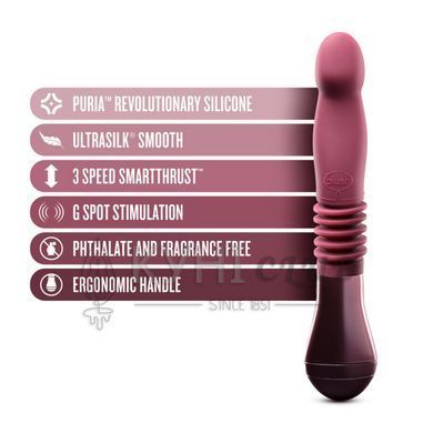 Пульсатор для точки G Blush Temptasia &ndash; Trixie Thrusting Dildo &ndash; Wine Red, 3 скорости 106849 фото