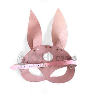 Кожаная маска Зайки Art of Sex - Bunny mask, цвет Розовый 107662 фото