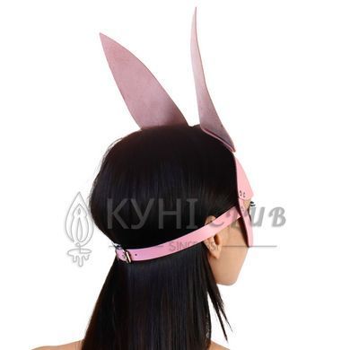 Кожаная маска Зайки Art of Sex - Bunny mask, цвет Розовый 107662 фото
