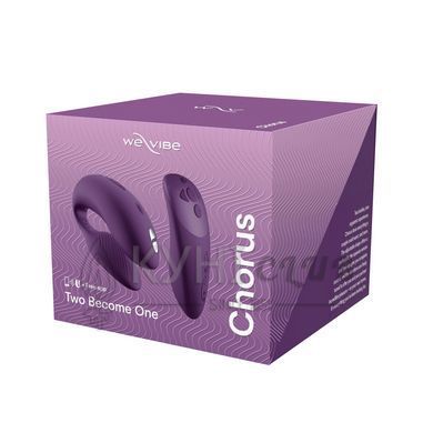 Смарт-вібратор для пар We-Vibe Chorus Purple, сенсорне керування вібраціями стисненням пульта 104888 фото