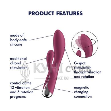 Вибратор-кролик Satisfyer Spinning Rabbit 1 Red SX0561 фото