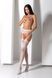 Еротичні ажурні колготки-бодістокінг Passion S029 One Size, white, пояс та панчохи, з доступом 106975 фото 6