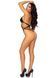 Вініловий тедді Leg Avenue Teddy with strappy open back One size Black 106595 фото 3