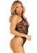 Тедди Leg Avenue Thong teddy with strappy back, One Size, черное, эластичное кружево, низ &mdash; стринги 110113 фото 3