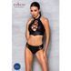 Комплект из эко-кожи Nancy Bikini black L/XL - Passion, бра и трусики с имитацией шнуровки 102953 фото 3