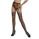 Эротические колготки-бодистокинг Passion ECO S004 black, закрытые трусики, декор, подвязки 105014 фото 1