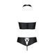 Комплект из эко-кожи Nancy Bikini black L/XL - Passion, бра и трусики с имитацией шнуровки 102953 фото 6