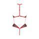 Сетчатое боди с кружевом на груди Passion SATARA BODY S/M red 106343 фото 4