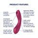 Вакуумний стимулятор з вібрацією Satisfyer Curvy Trinity 1 Red, іграшка 3в1 106273 фото 4