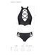 Комплект из эко-кожи Nancy Bikini black L/XL - Passion, бра и трусики с имитацией шнуровки 102953 фото 7