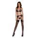 Комплект з відкритим доступом Passion DELIENA SET XXL/XXXL black, ліф, стрінги, пояс для панчіх 106292 фото 3