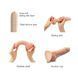 Реалістичний фалоімітатор Strap-On-Me Sliding Skin Realistic Dildo Vanille XXL, ефект рухливої шкіри 104242 фото 3