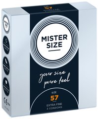 Презервативы Mister Size - pure feel - 57 (3 condoms), толщина 0,05 мм 105949 фото