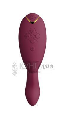 Подвійний вакуумний кліторальний стимулятор з вібрацією Womanizer Duo 2 - Bordeaux, незалежні мотори 106782 фото