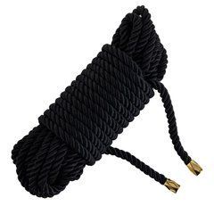 Мотузка для шибарі LOCKINK SEVANDA Shibari Pratice Rope, чорна, 8 м, нейлон+бавовна 110039 фото