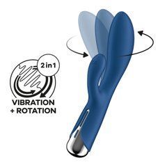 Вібратор-кролик з ротацією Satisfyer Spinning Rabbit 1 Blue, 3 мотори 109639 фото