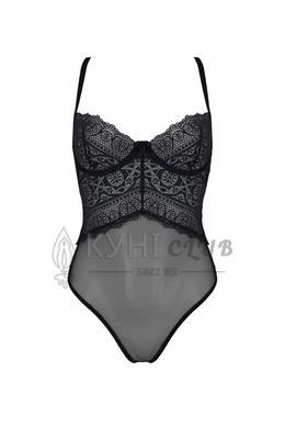 Боди Passion KERRIA BODY black, L/XL, с высокими вырезами и верхом балконет 108507 фото