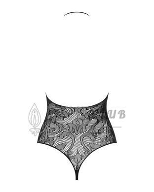 Бодістокінг з великими осередками та відкритою спиною Obsessive B113 teddy S/M/L, халтер 105191 фото