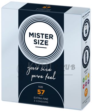 Презервативи Mister Size - pure feel - 57 (3 condoms), товщина 0,05 мм 105949 фото