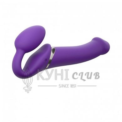 Безремневой страпон с вибрацией Strap-On-Me Vibrating Violet L, диаметр 3,7см, пульт ДУ, регулируемы 100153 фото