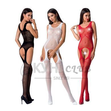 Бодистокинг Passion BS061 black, комбинезон, имитация чулок 100751 фото