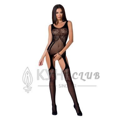 Бодистокинг Passion BS061 black, комбинезон, имитация чулок 100751 фото