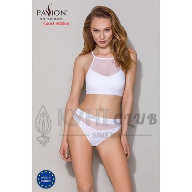 Трусики з прозорою вставкою Passion PS006 PANTIES L, white 102230 фото