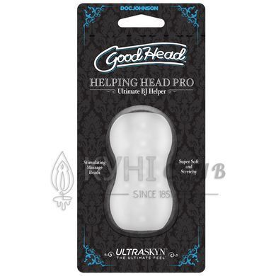 Мастурбатор Doc Johnson GoodHead &ndash; Helping Head Pro &ndash; Frost 104031 фото