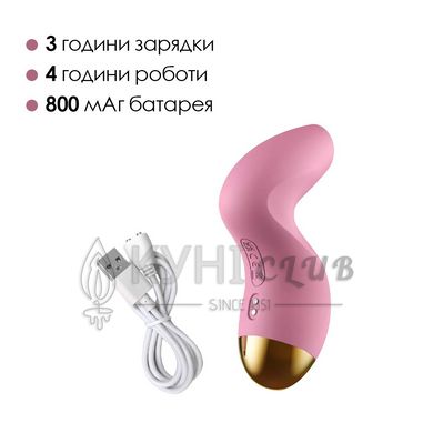 Вакуумный клиторальный стимулятор Svakom Pulse Pure Pale Pink, 5 режимов, 5 интенсивностей в каждом 105052 фото