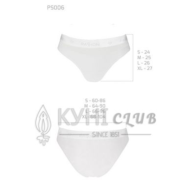 Трусики з прозорою вставкою Passion PS006 PANTIES L, white 102230 фото