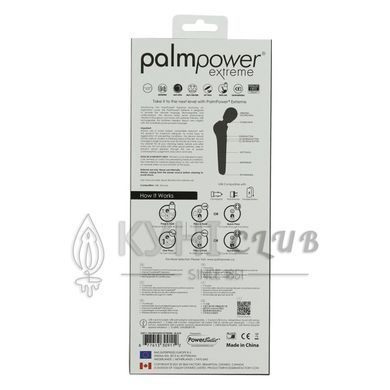 Потужний вібромасажер PalmPower EXTREME - Black водонепроникний, з плавним регулюванням, Чорний 101606 фото