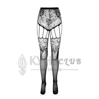 Еротичні колготки-бодістокінг Passion ECO S004 red, закриті трусики, декор, підв&rsquo;язки 105015 фото