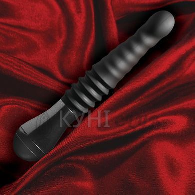 Пульсатор Blush Temptasia &ndash; Lazarus Thrusting Dildo &ndash; Black, ребристий стовбур, 3 швидкості 106850 фото