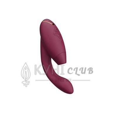 Подвійний вакуумний кліторальний стимулятор з вібрацією Womanizer Duo 2 - Bordeaux, незалежні мотори 106782 фото