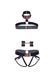 Комплект атласних ременів для бондажу Leg Avenue Satin elastic harness Set, One size, Black 106548 фото 5