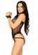 Комплект атласних ременів для бондажу Leg Avenue Satin elastic harness Set, One size, Black 106548 фото 3